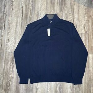 Land’s End Men's Navy Half-Zip Sweater Size L